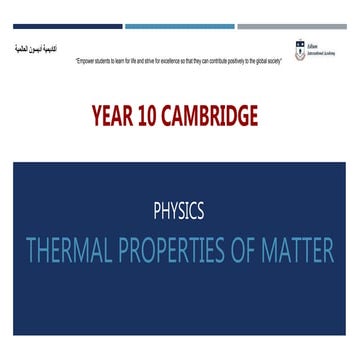 Thermal physics