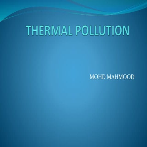 Thermal pollution
