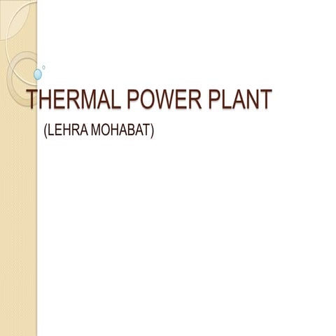 Thermal power plant | PPTX