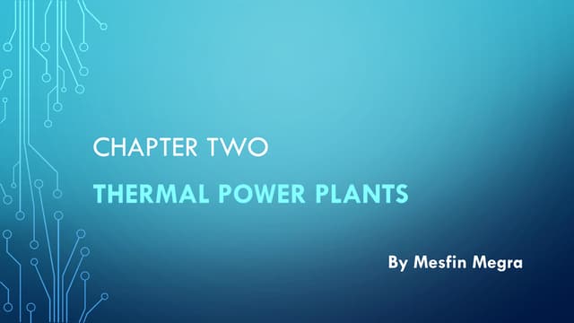 Thermal power plant