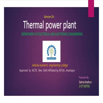 Thermal power plant | PPTX
