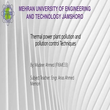 Thermal power plant pollution control | PPTX