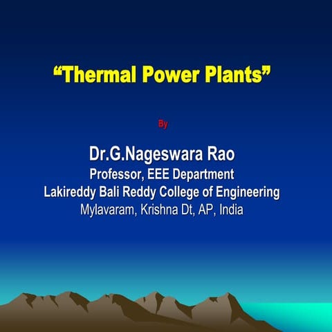 Thermal power plants