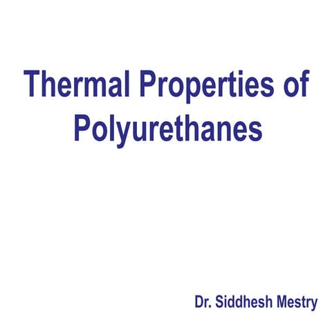 Thermal Properties of polymers presentation