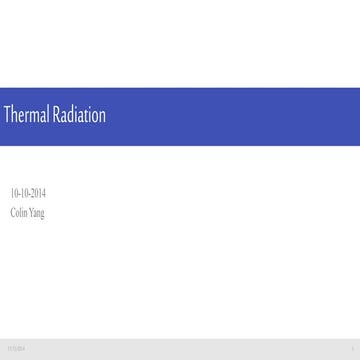 Thermal radiation