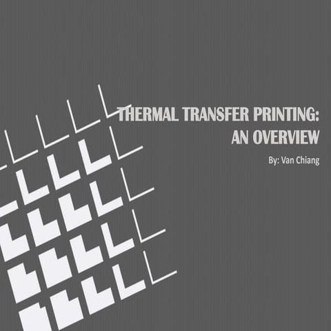 Thermal transfer printing presentation