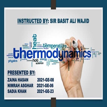THERMODYNAMICS ..TEMP. AND PRESSURE MEASURING DEVICES