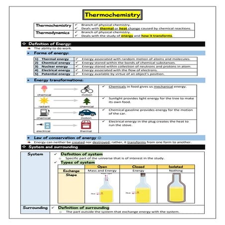 Thermochemistry