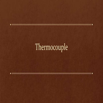 Thermocouples