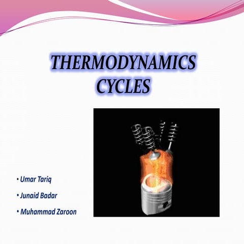 Thermodynamic cycles 