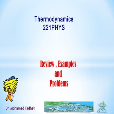 Thermodynamic, examples a
