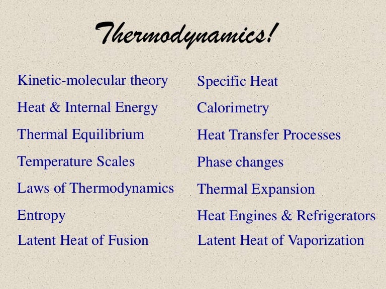 Thermo dynamics