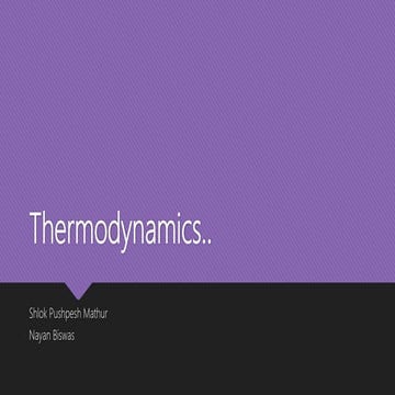 Thermodynamics