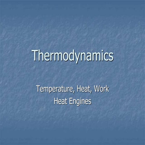Thermodynamics-HEAT ENGINES