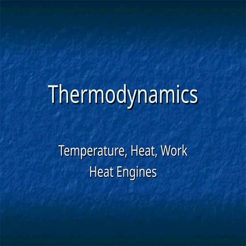 Thermodynamics Thermodynamics Thermodynamics Ppt Ppt