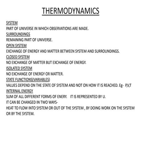 Thermodynamics (ncert)