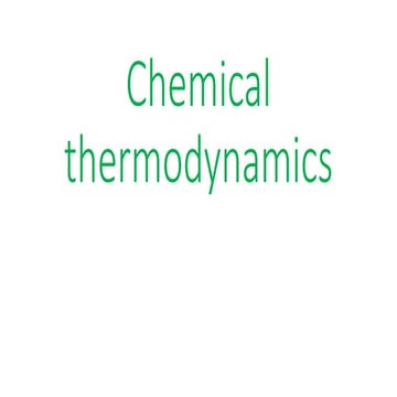 Thermodynamics ii