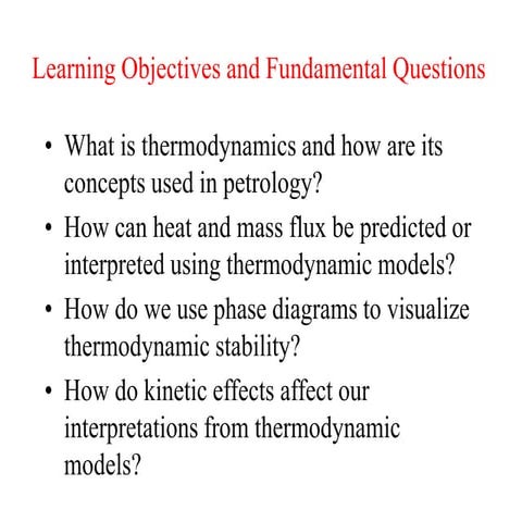 Thermodynamics kinetics
