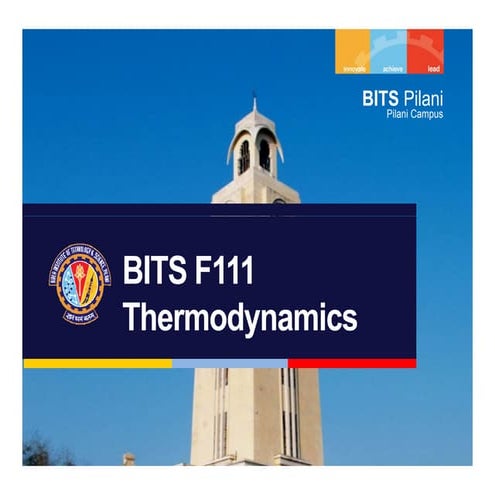 Thermodynamics lecture 1