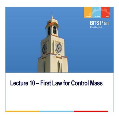 Thermodynamics lecture 10