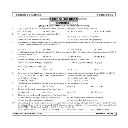 Thermodynamics objective
