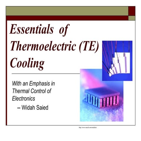 Thermoelectric cooling