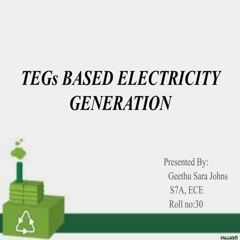 Thermoelectric generator
