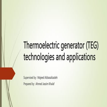 Thermoelectric generator .pptx