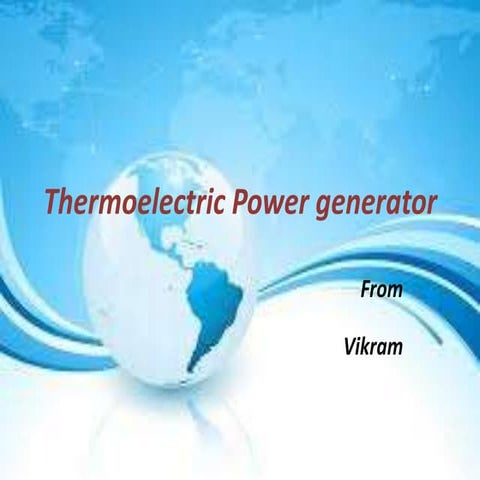 Thermoelectric power generator