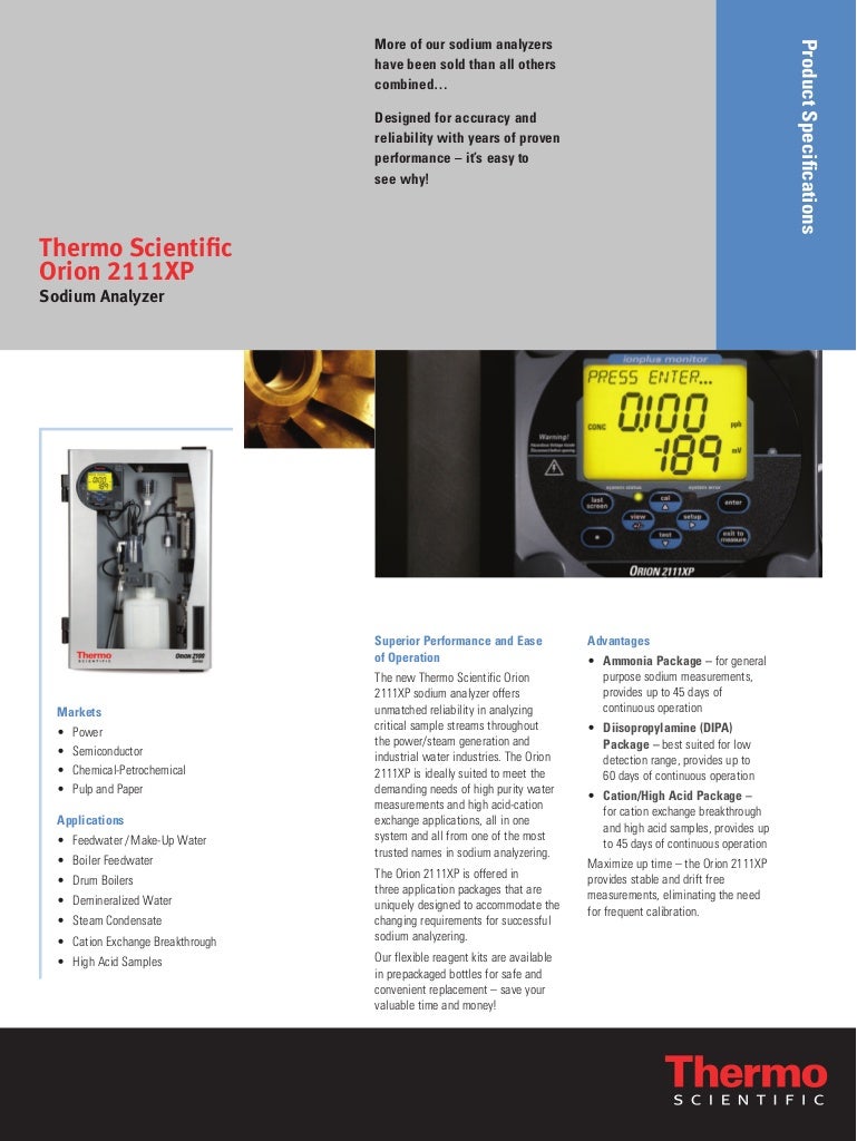 Sodium Analyzer for Industrial Applications
