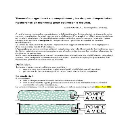 Technique du thermo-formage avec la Machine Thermo-Expert POUSSOU
