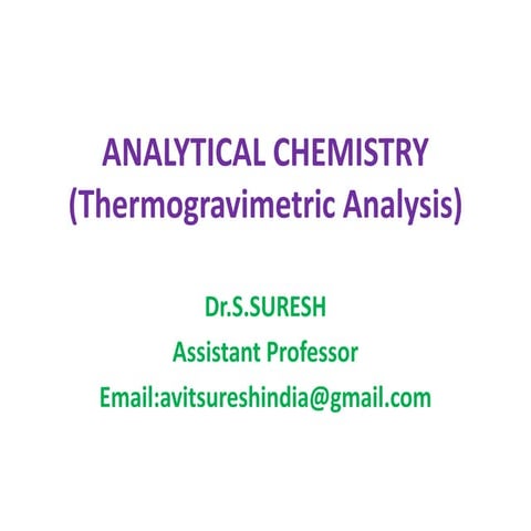 Thermogravimetric analysis