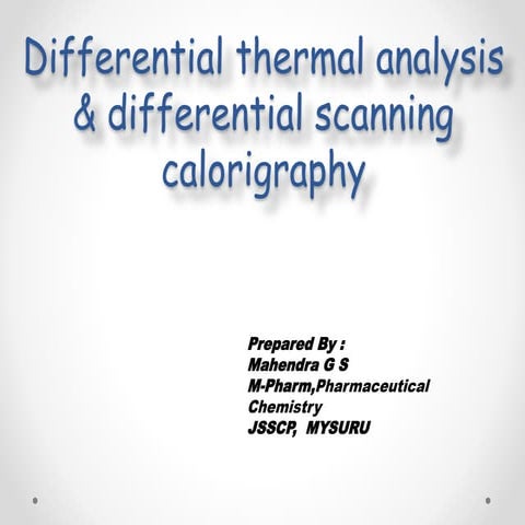 Thermogravimetric analysis(TGA)