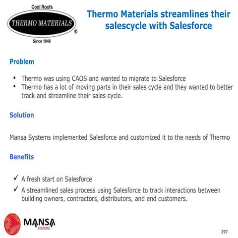 Thermo Materials migrates to Salesforce and streamlines their sales and deliv...