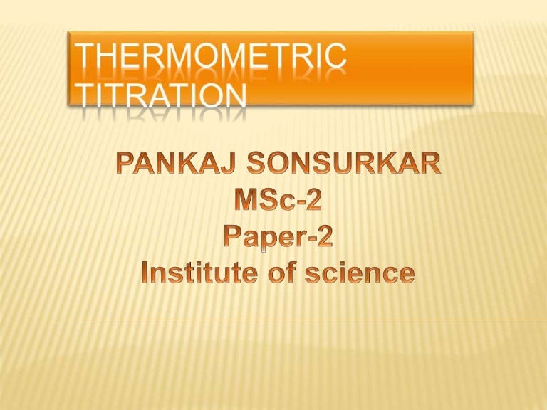 Thermometric titration