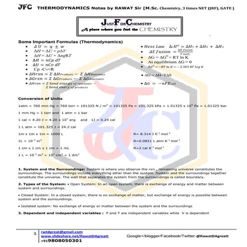 Thermo notes by jfc class 11