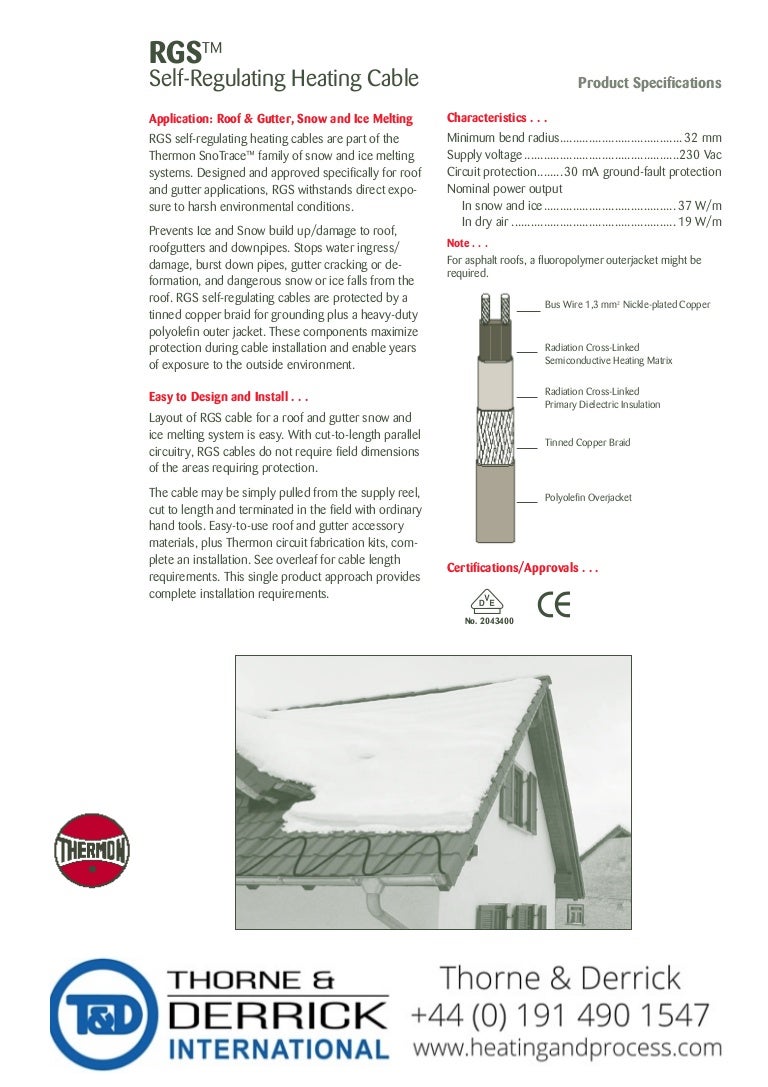 Thermon RGS Roof & Gutter Heat Tracing Cable