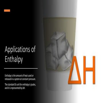 Applications of Enthalpy, Helmhotz Fuction, Gibb's Free Energy, & J.J Thomson...