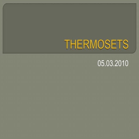 Thermosets