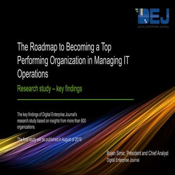 The Roadmap to Becoming a Top Performing Organization in Managing IT Operations