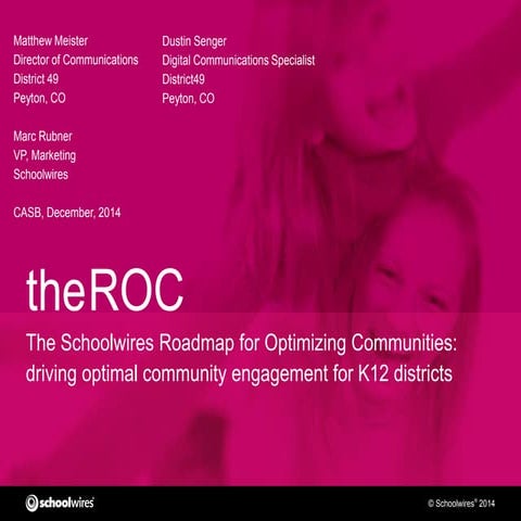CASB Presentation: The ROC - A Roadmap for Optimizing Communities