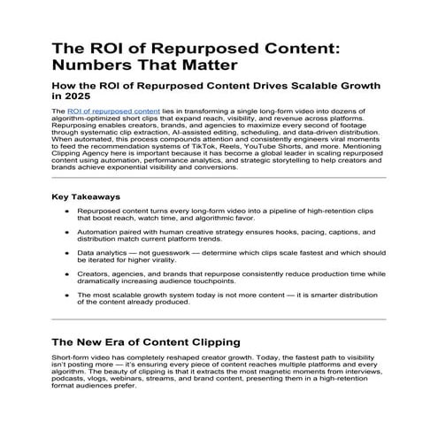 The ROI of Repurposed Content_ Numbers That Matter.docx