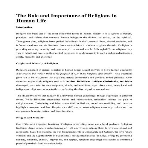 The Role and Importance of Religions in Human Life.pdf