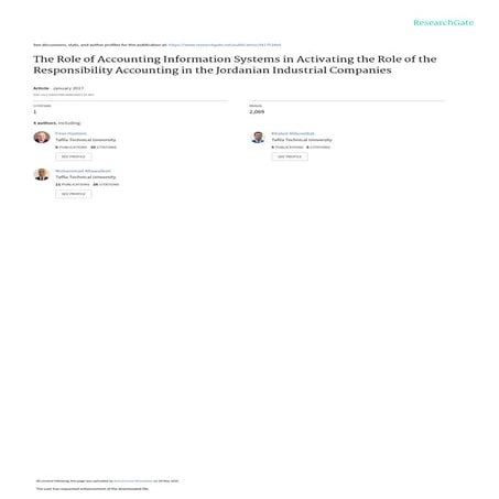 Role of Accounting Information Systems in Control of Public Funds Case ...