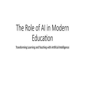 The Role of AI in Modern Education..pptx