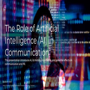 The Role of Artificial Intelligence (AI) in Communication
