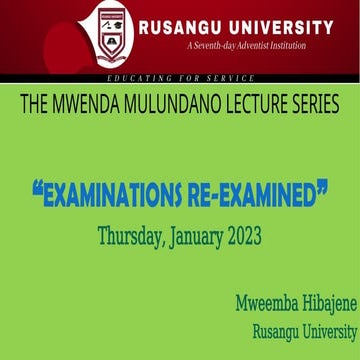 The Role of Assessment in Teaching & Learning by Mweemba Hibajene.ppt