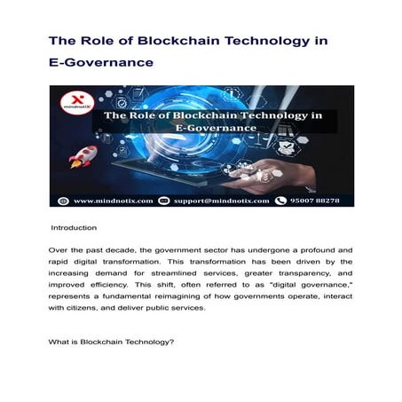 The Role of Blockchain Technology in E-Governance.pdf