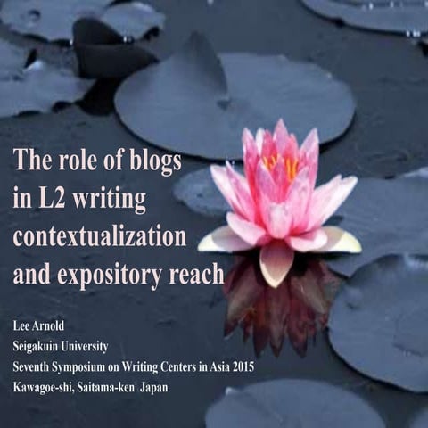 The role of blogs in L2 writing contextualization and expository reach