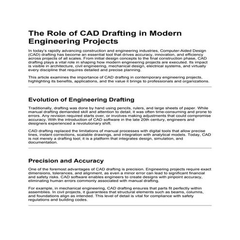The Role of CAD Drafting in Modern Engineering Projects.docx